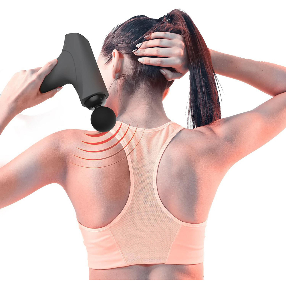 Gymcline Grey 3 Speed Compact Massage Gun with Battery Image 7