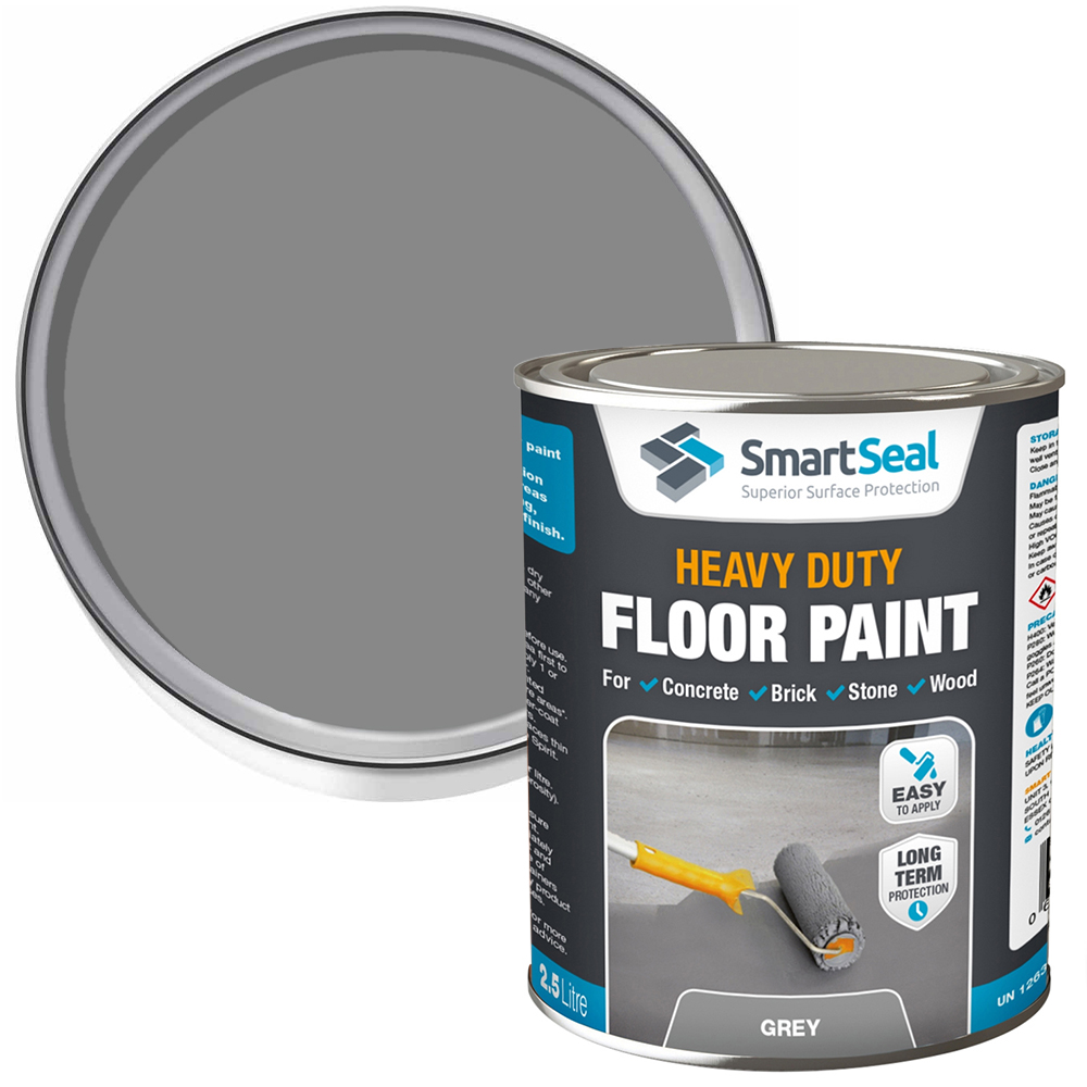 Smartseal Grey Heavy Duty Floor Paint 2.5L Image 1