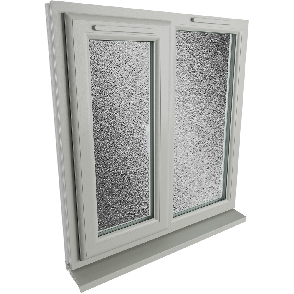 Crystal Agate and White LH Side Hung Next to a Fixed Obscure Double Glazed Window 905 x 965mm Image 4