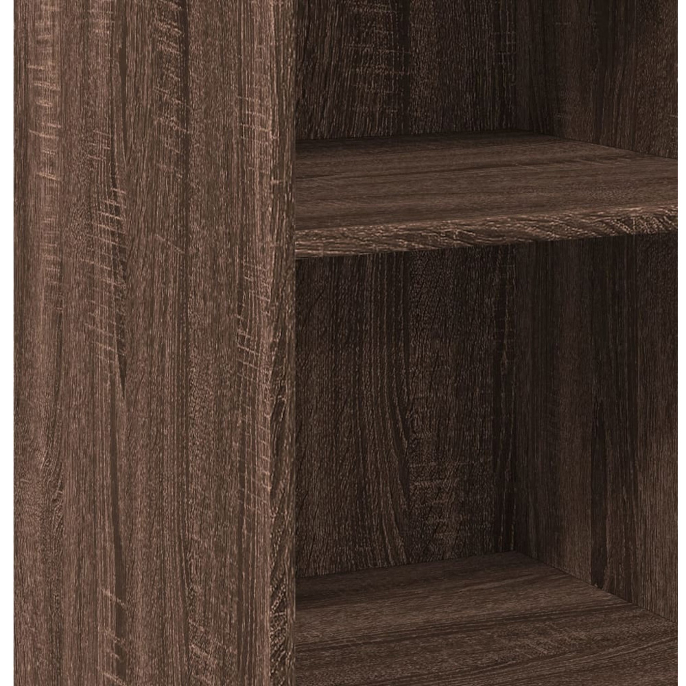 vidaXL 3 Open Shelf Brown Oak Sideboard Image 7