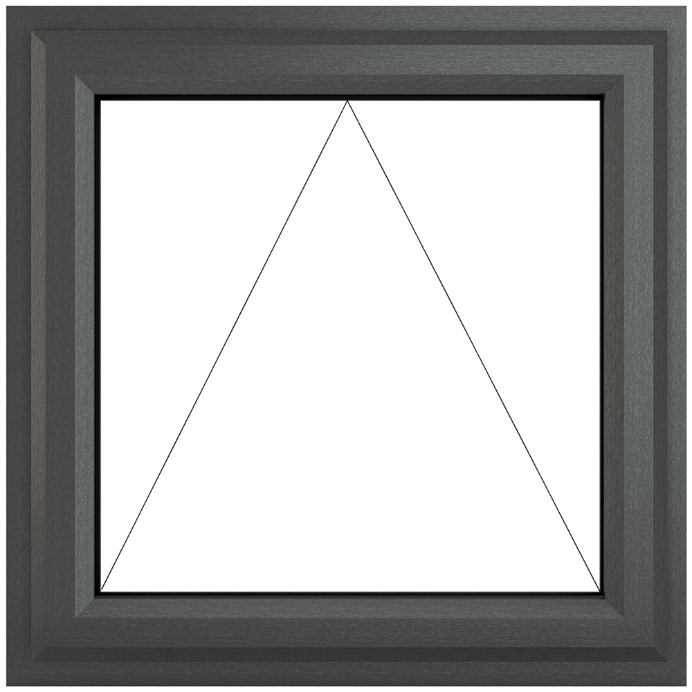 Crystal uPVC Double Glazed Window Top Hung Opener Grey White Clear Glass 820x820mm Image 2