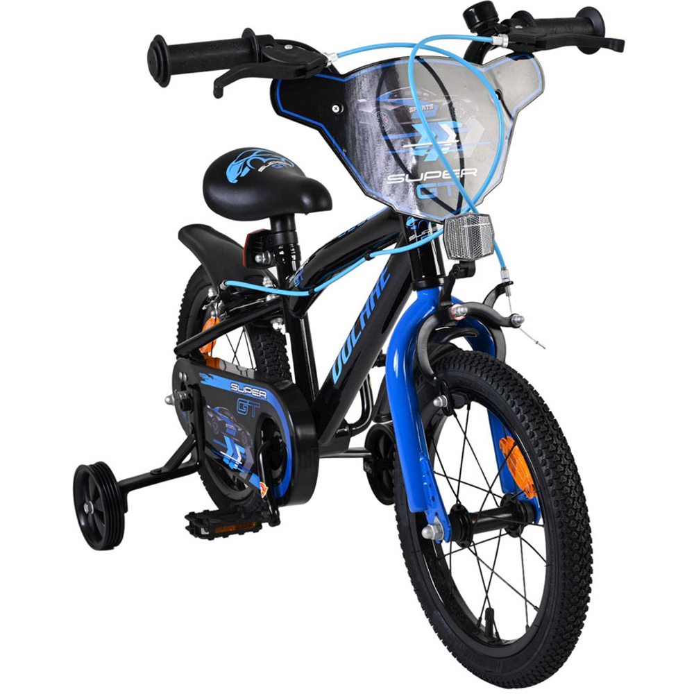 Volare Super GT Kids 14 inch Blue Bike with Stabilisers Image 2