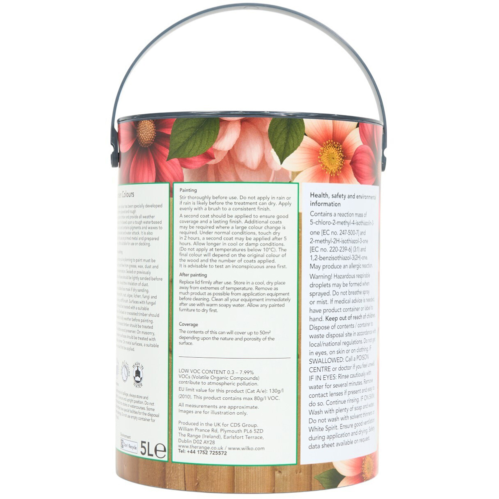 Wilko Garden Colours Beach Hut Blue Wood Paint 5L Image 2