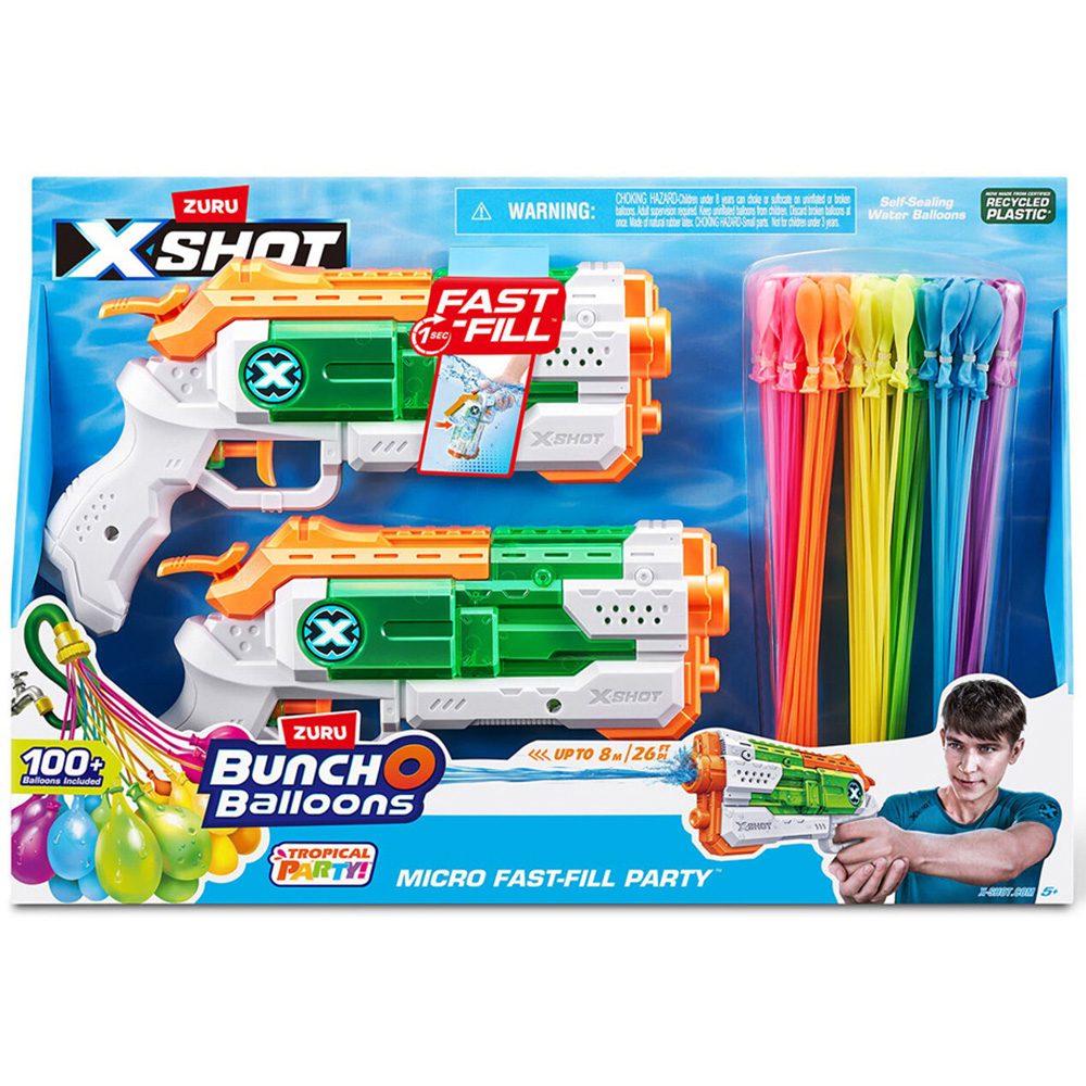 X-Shot Micro Fast-Fill and Bunch O Balloons Shooter - Multicolour Image 3