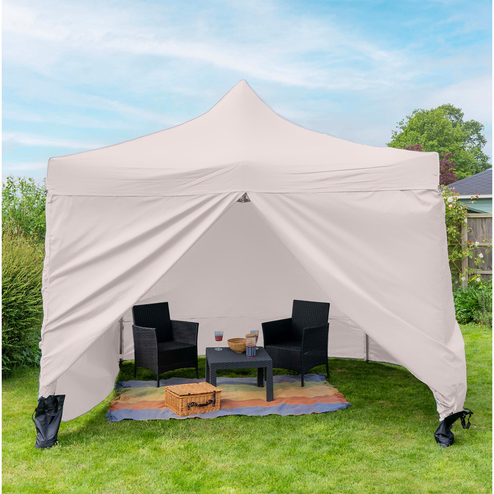 Jack Stonehouse 3 x 3m Beige Pop Up Gazebo Image 5