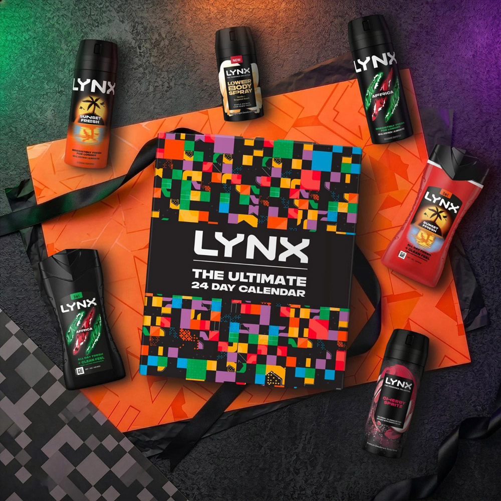 Lynx 24-Day Countdown Advent Calendar Gift Set with 17 Products and 7 Gifts 2 Pack Image 4