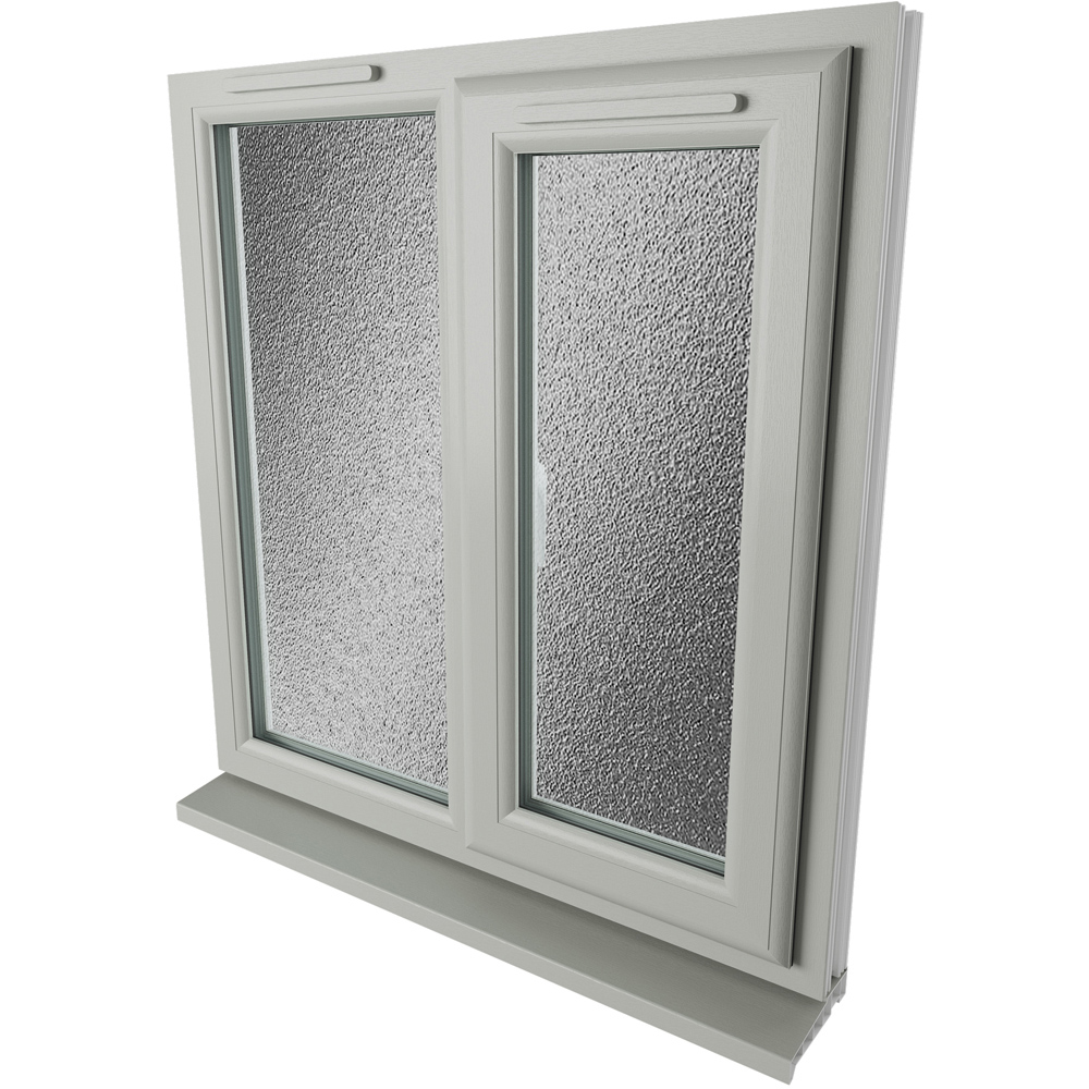 Crystal Agate and White RH Side Hung Next to a Fixed Obscure Double Glazed Window 905 x 965mm Image 4