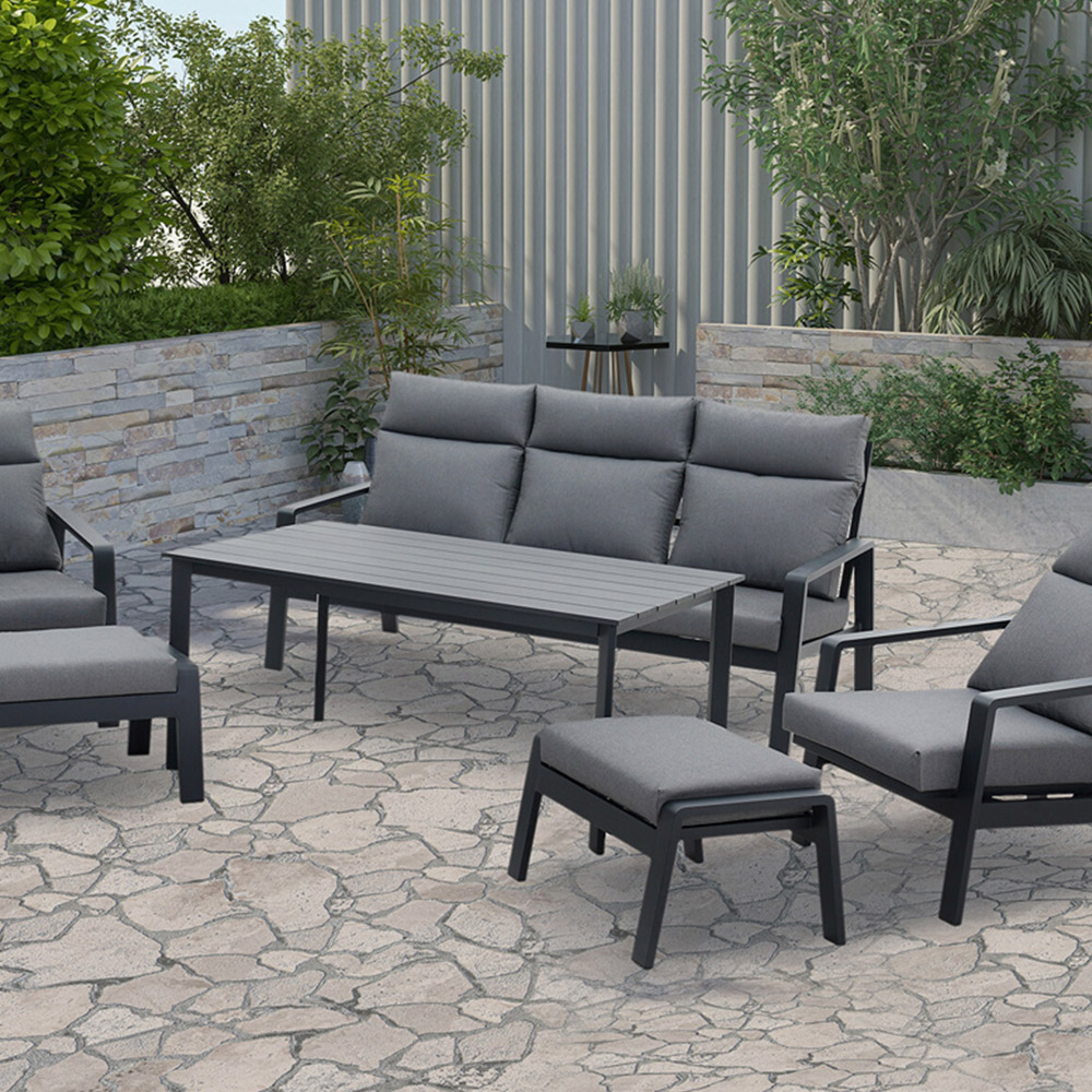 Marseille 4 Seater Lounge Dining Set Grey Image 3