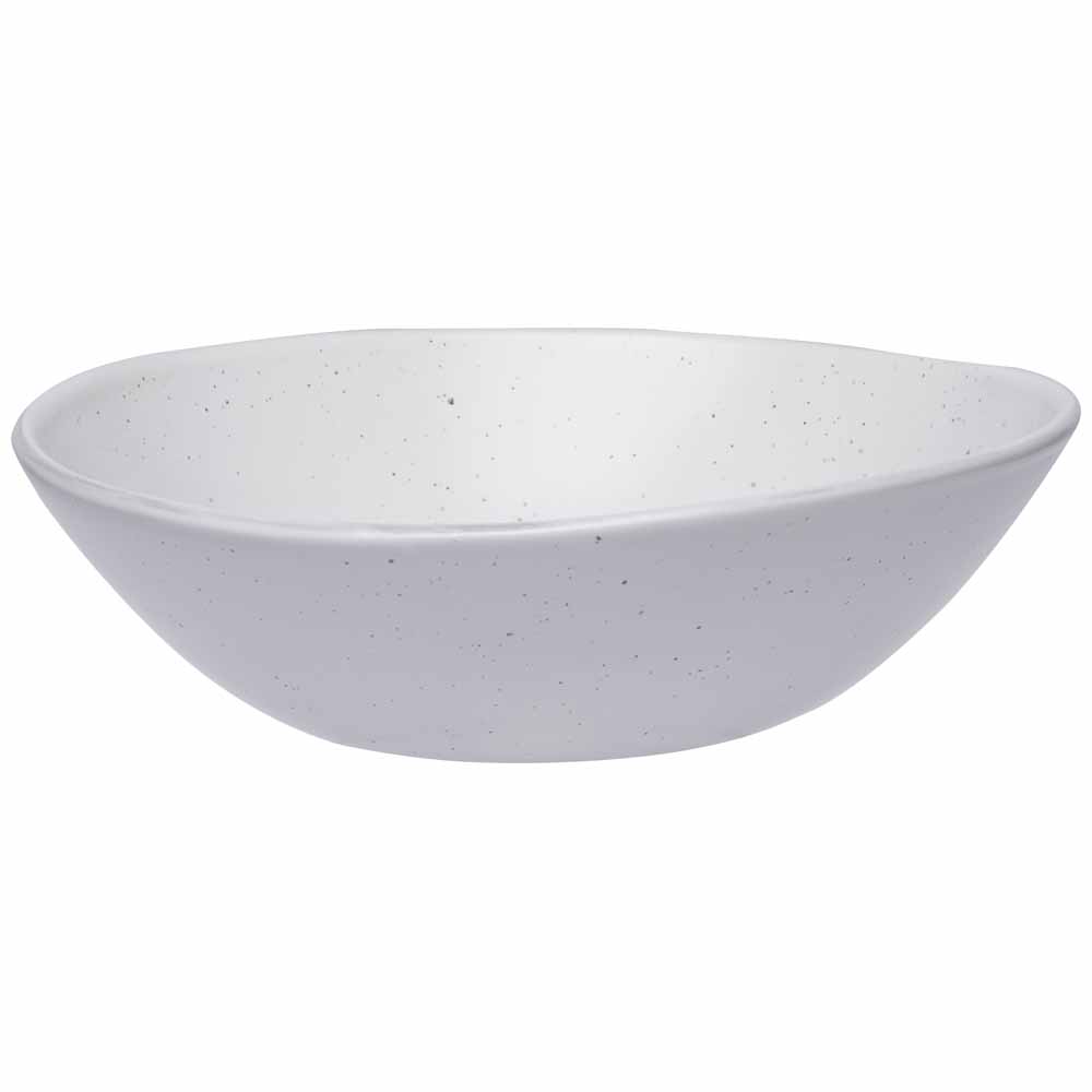 Wilko White Artisan Speckled Cereal Bowl