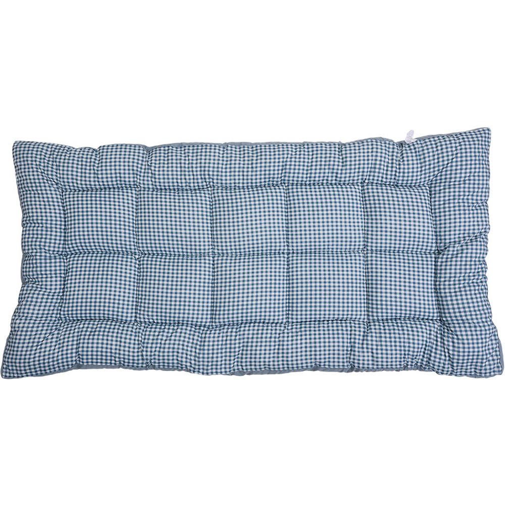 Living and Home Single Blue Plaid Quilted Mattress Topper Image 3