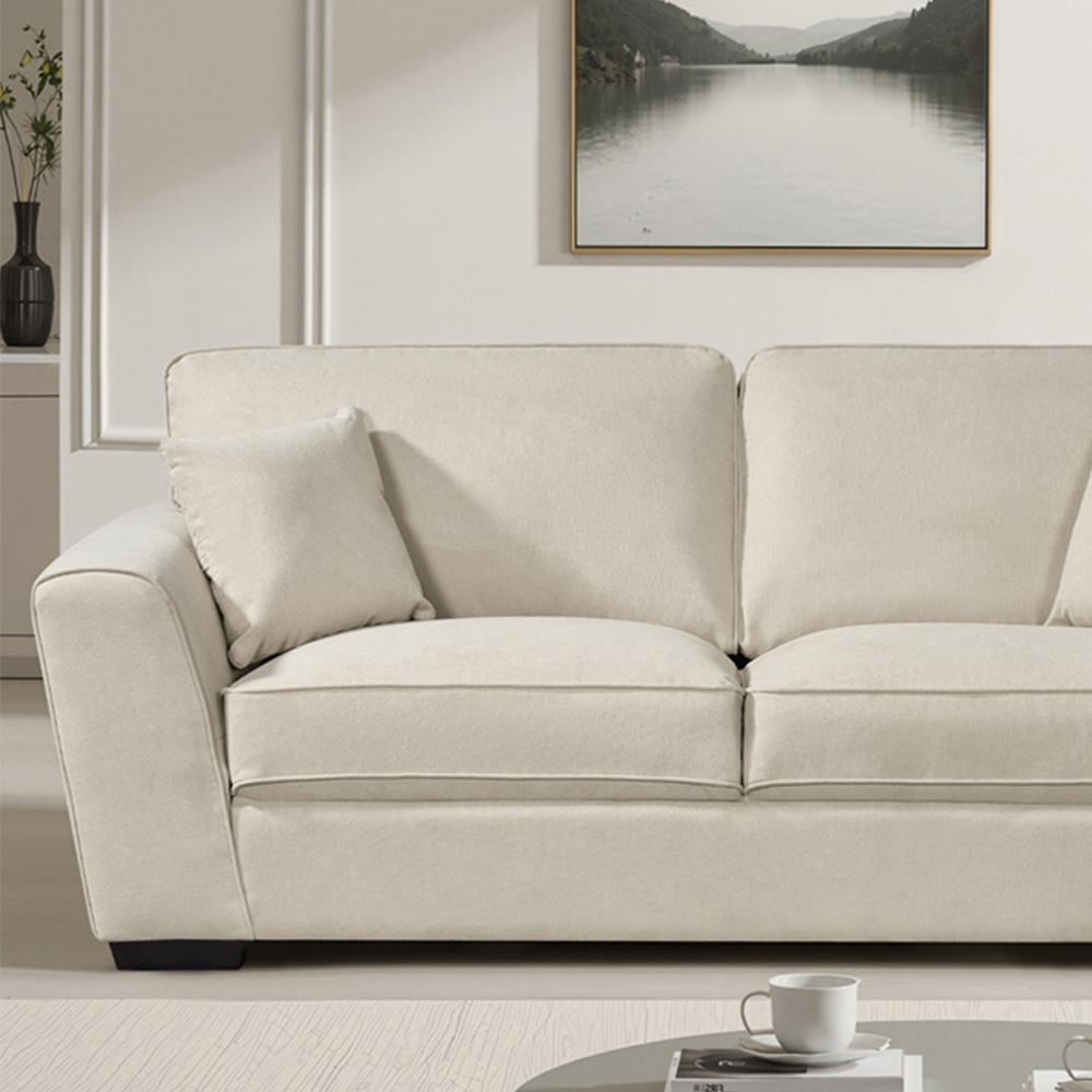 Artemis Home Arlington 3 Seater Oat Fabric Sofa Image 2