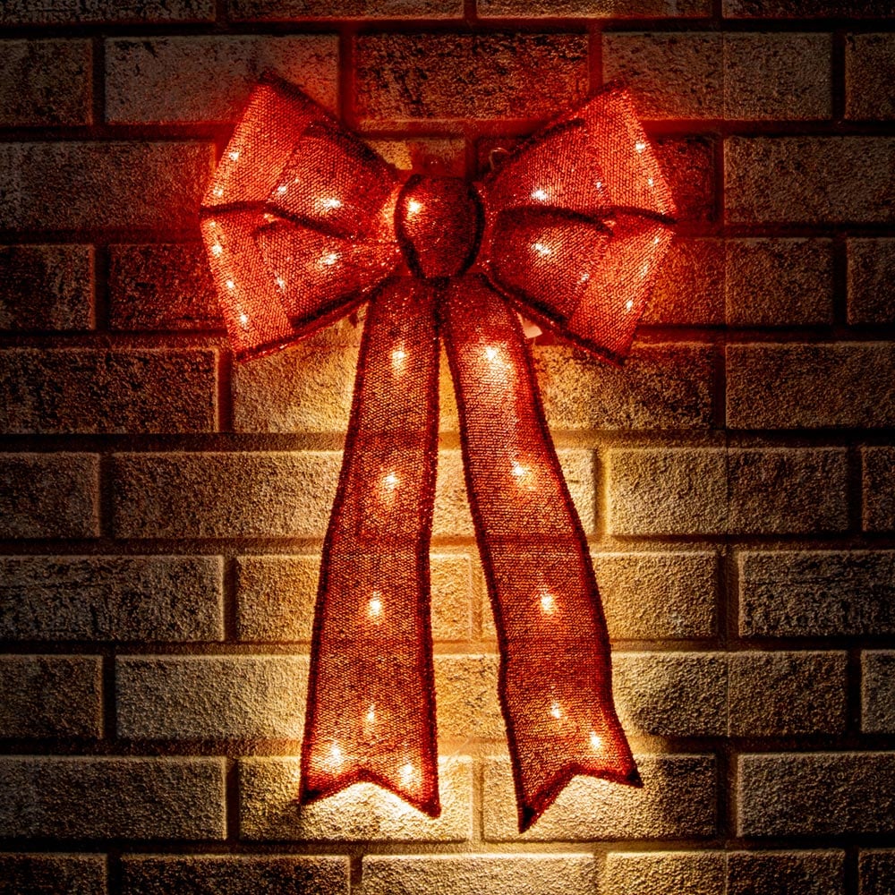 The Christmas Workshop 50cm LED Red Bow Decoration Image 6