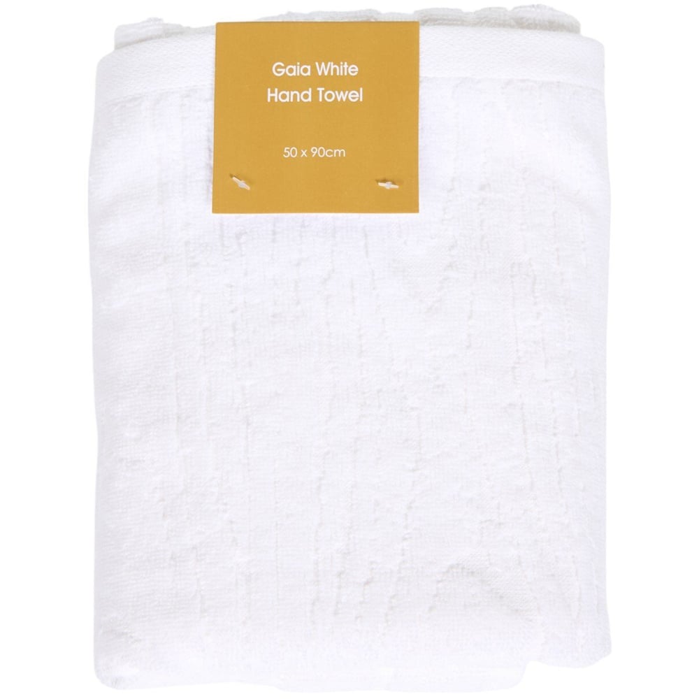 Gaia Hand Towel White Image 1