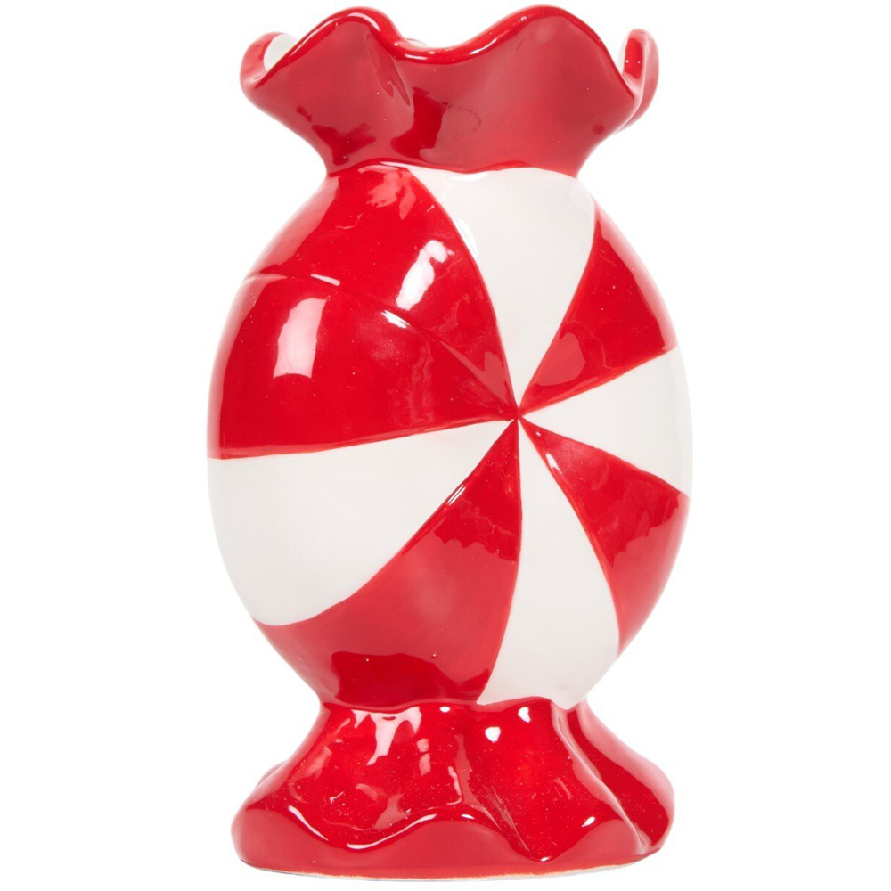 Candy Cane Sweet Vase Red Image 2