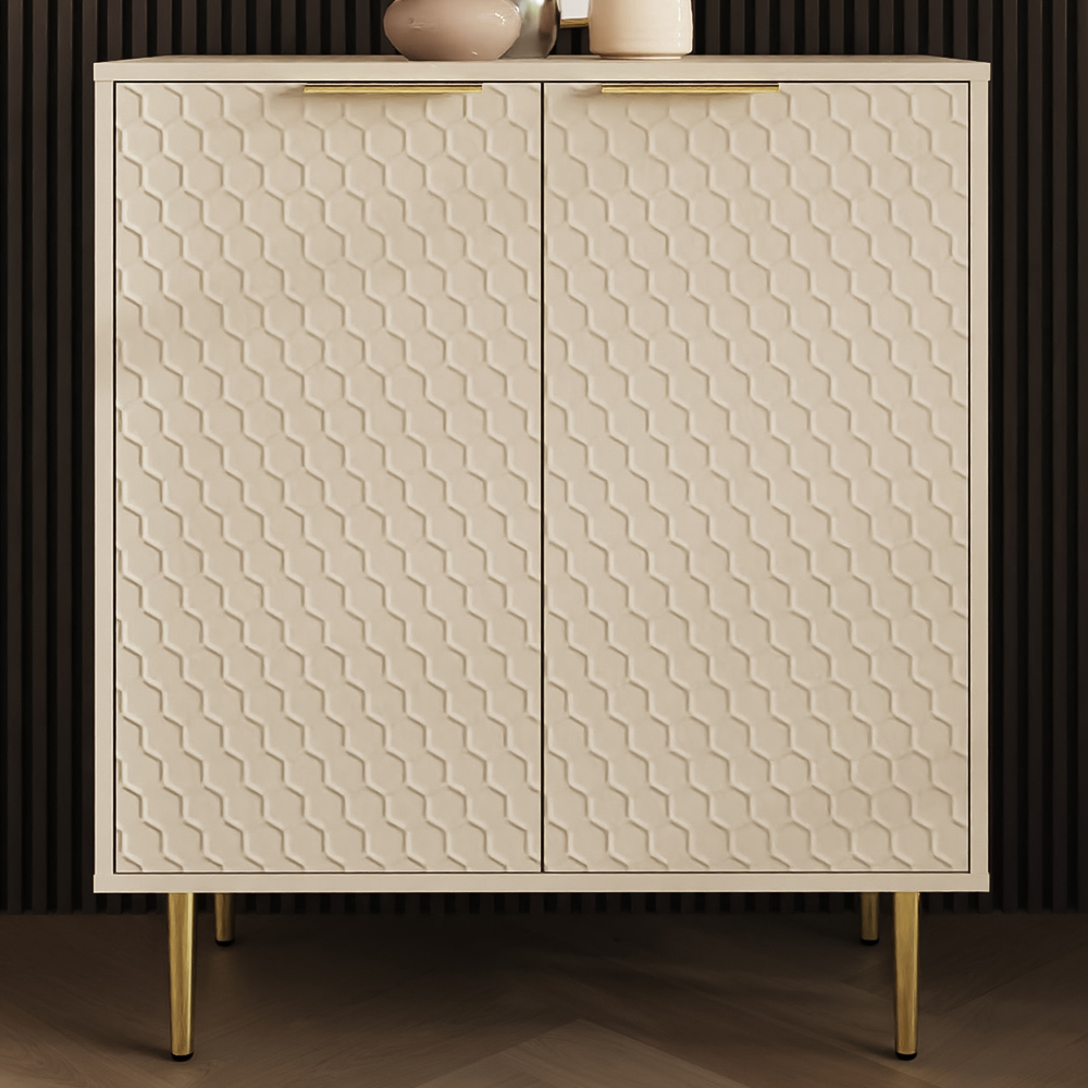 GFW Azariah 2 Door Ivory Compact Sideboard Image 1
