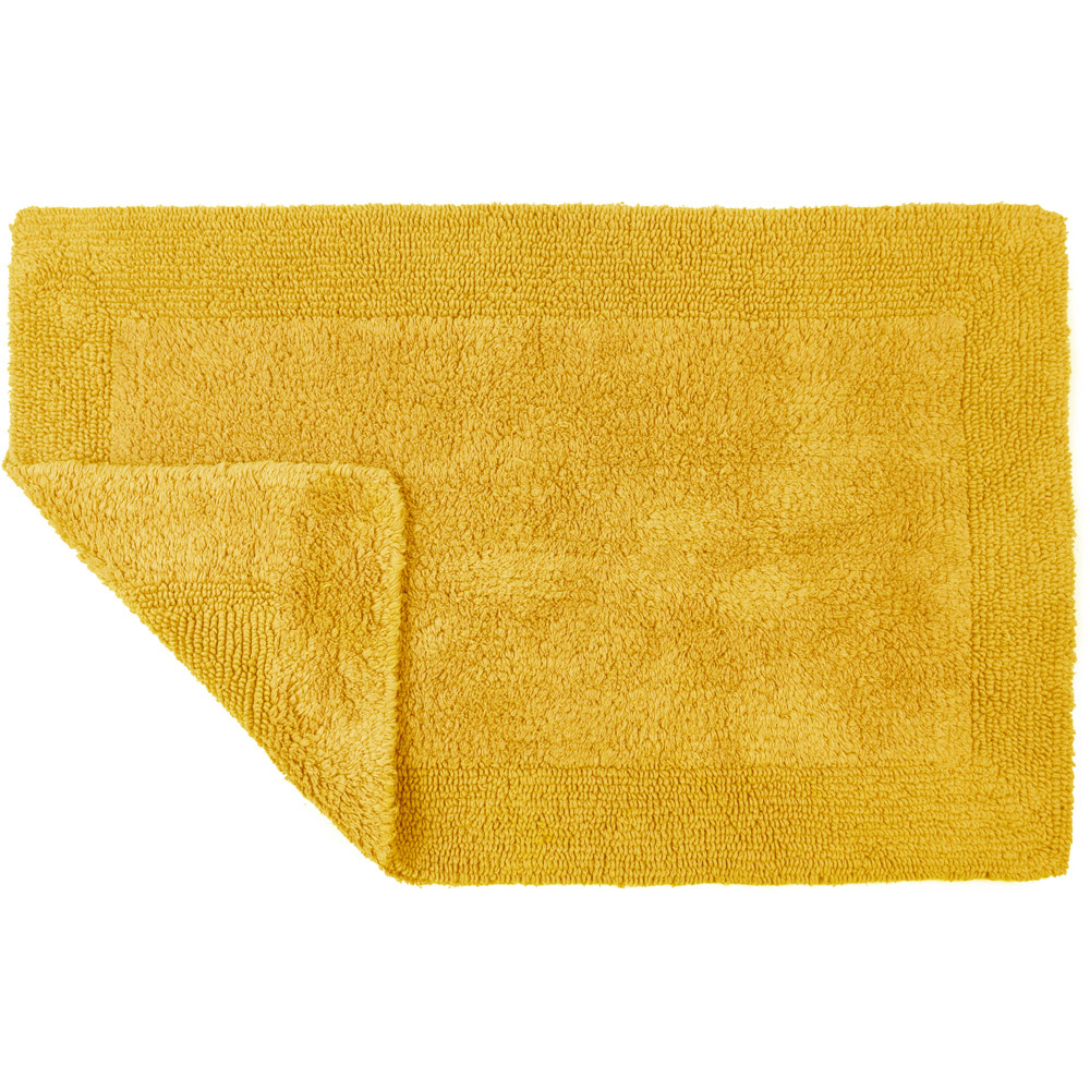Allure Bath Fashions Elegance Mustard Reversible Bath Mat 53 x 85cm Image 2