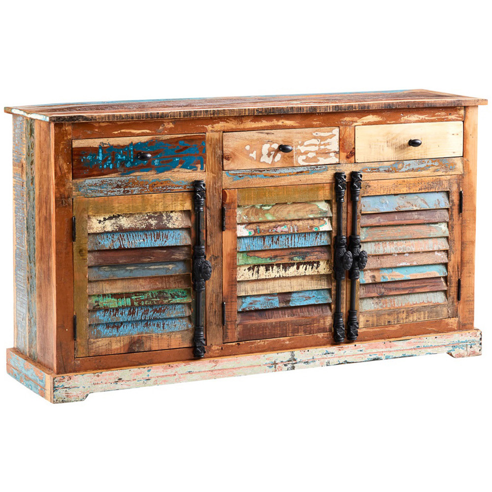 Brooklyn Camea 3 Door 3 Drawer Wooden Sideboard Image 2