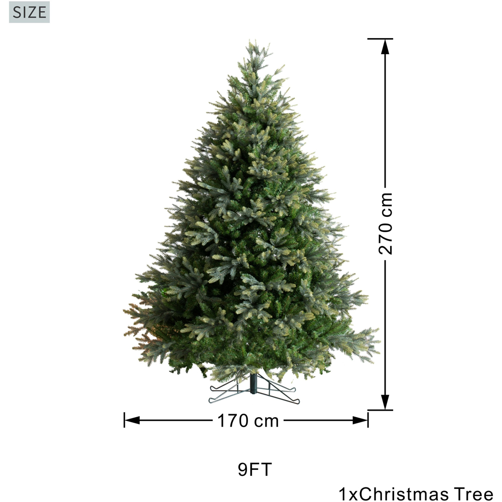 Abrihome Grand Fir Artificial Christmas Tree with 3687 Mixed Tips 9ft Image 9