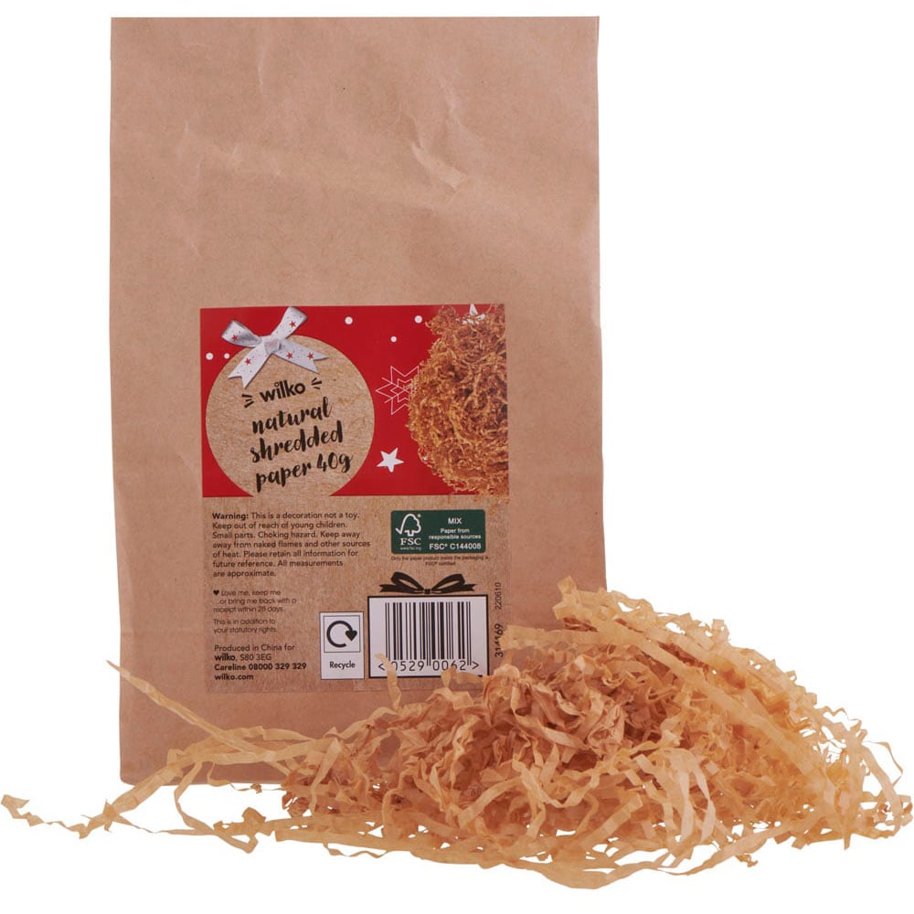 Wilko Natural Shredded Paper 40g Image 1