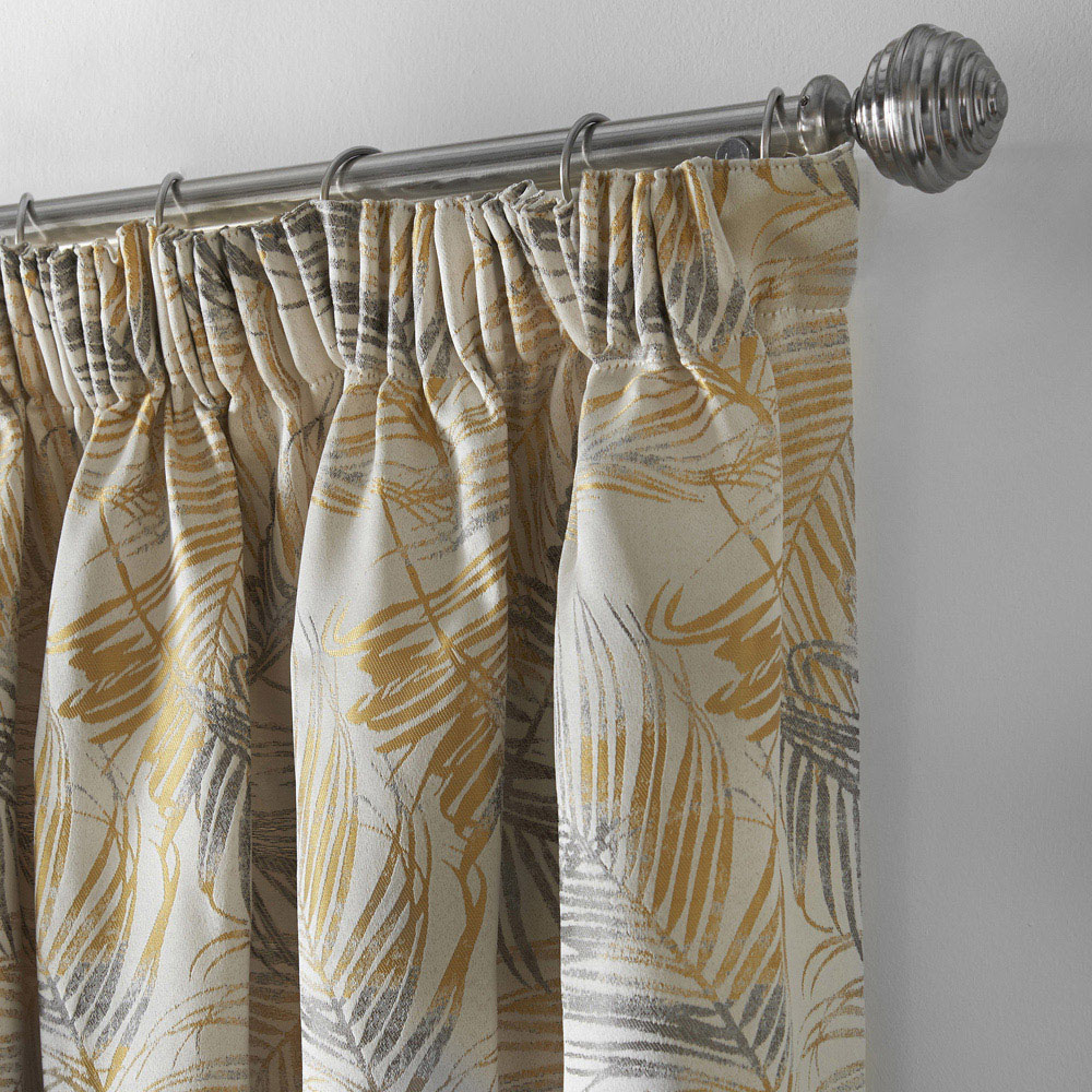 Alan Symonds Fiji Ochre Pencil Pleated Curtains 117 x 183cm Image 3