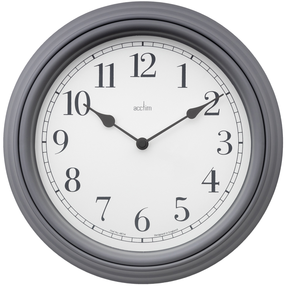 Acctim Devonshire Grey Wall Clock 28cm Image 1