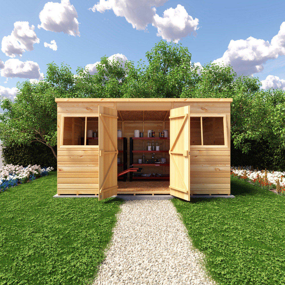 Shire 12 x 6ft Shiplap Pent Garden Shed Image 6