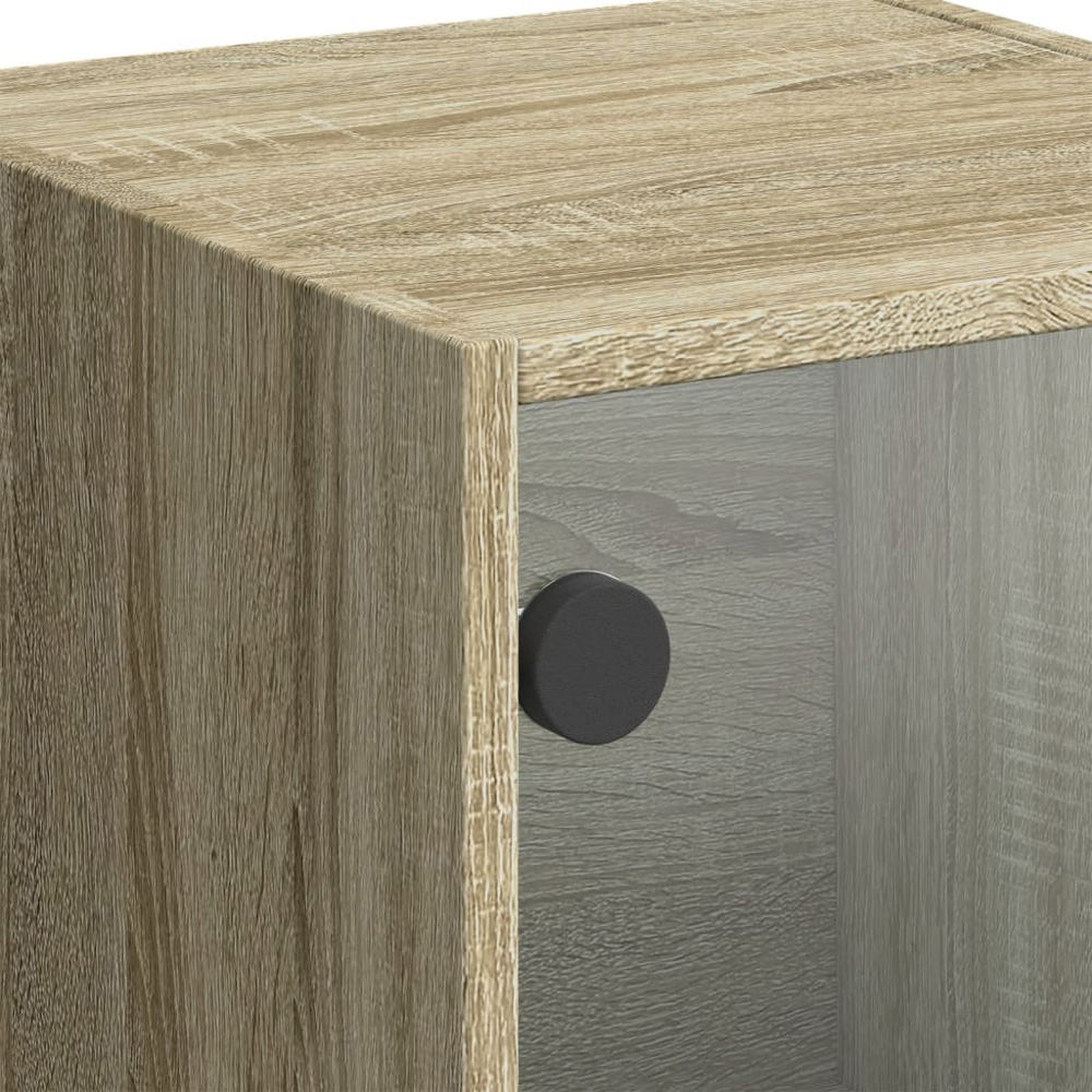 vidaXL 3 Glass Door Sonoma Oak Highboard Image 8