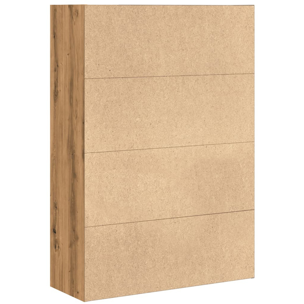 vidaXL 3 Shelf Artisan Oak Bookcase Image 5