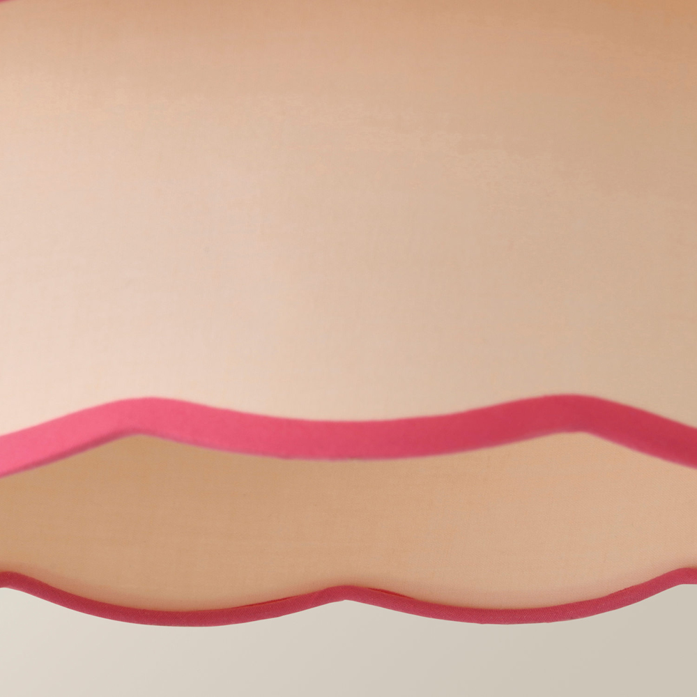 ValueLights Sloane 2 Tier Pink Colour Clash Scalloped Shade Image 4