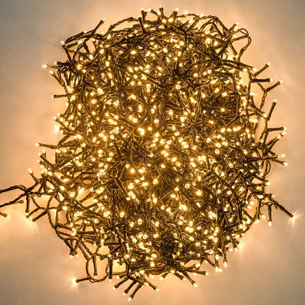 The Christmas Centre 480 Warm White LED Multifunction Green Cable String Light 46m Image 1