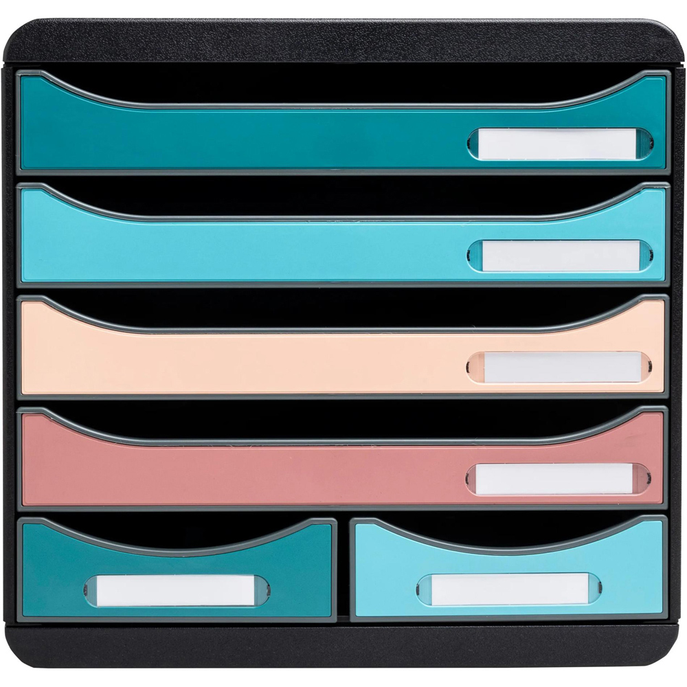 Exacompta Big Box Maxi Scandi 6 Drawer Multicolour Filing Module Image 5