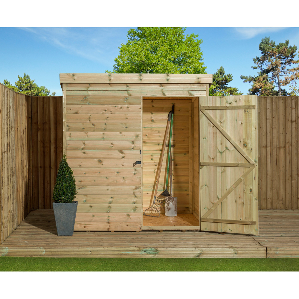 Empire Sheds 1000 6 x 5ft Door Tongue and Groove Pent Garden Shed Image 4