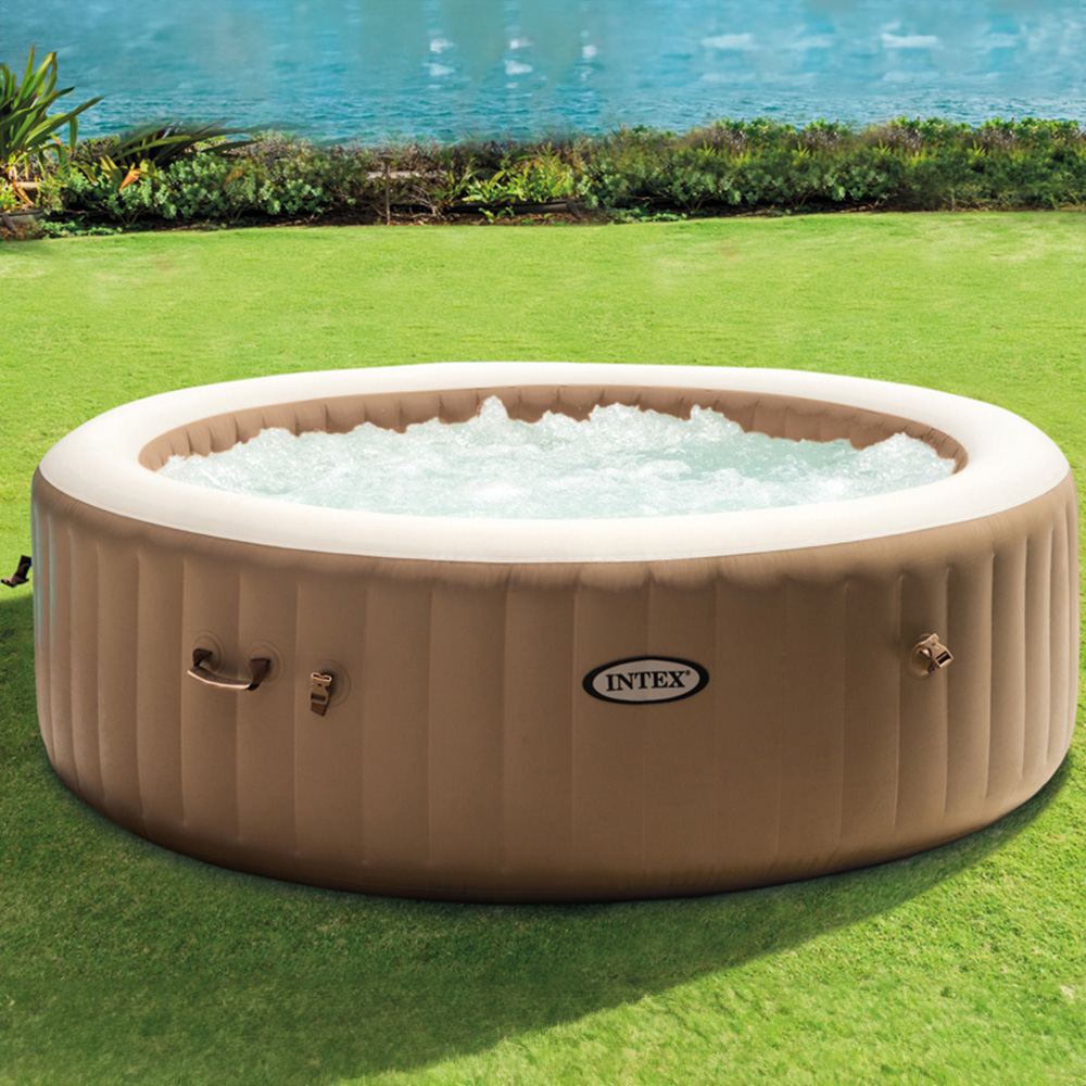 Intex PureSpa 8 Person Bubble Round Hot Tub 71 x 236 cm Image 2
