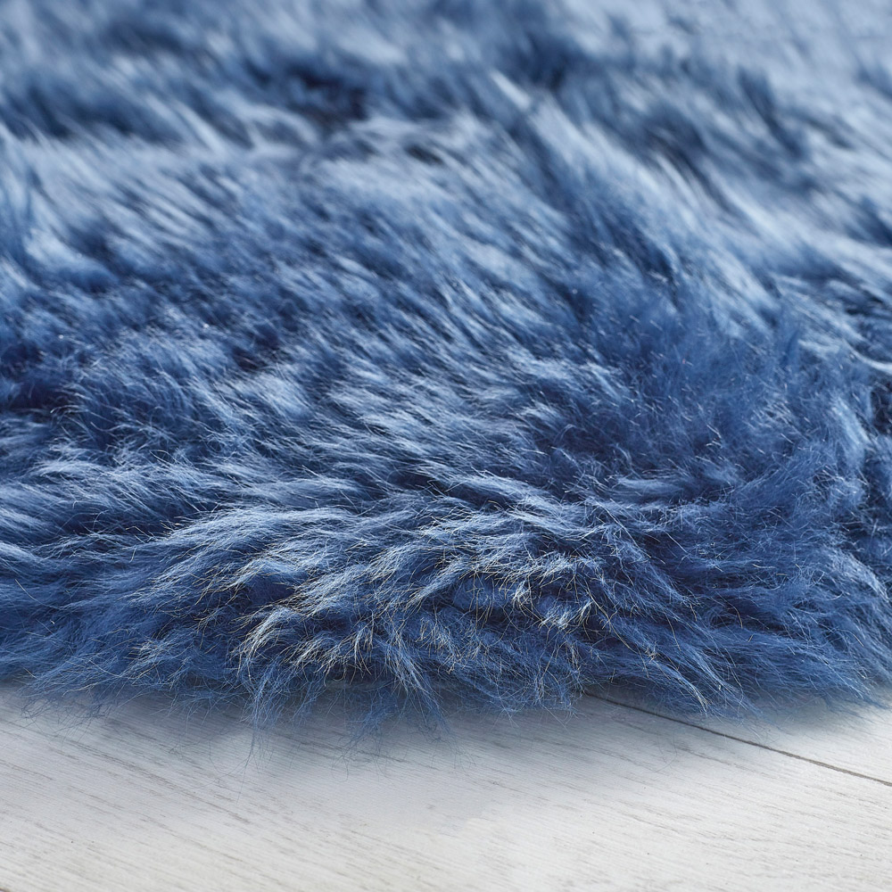 Origins Genuine Navy Sheepskin Rug Image 3
