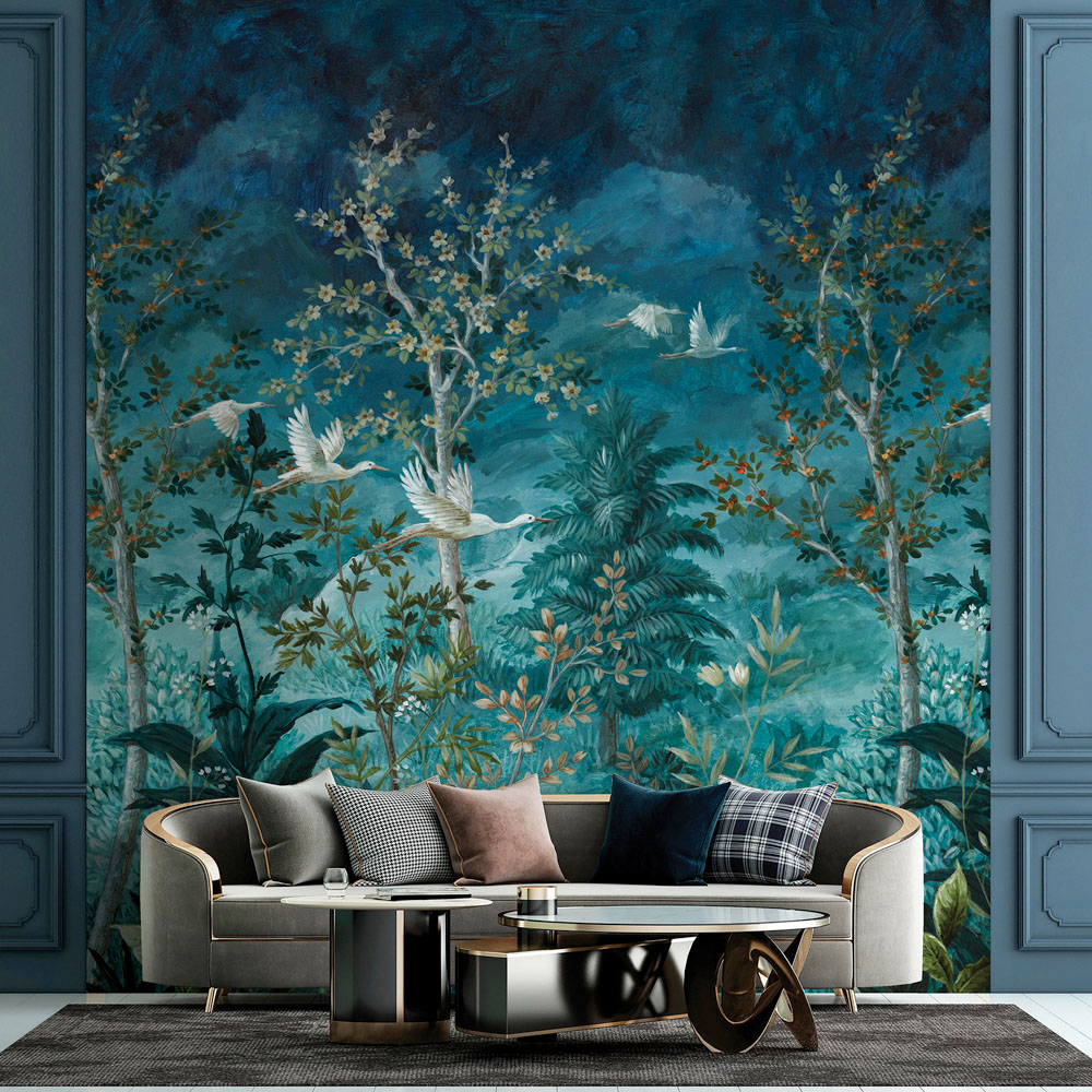 Holden Decor Midnight Canopy Blue Wallpaper Image 2