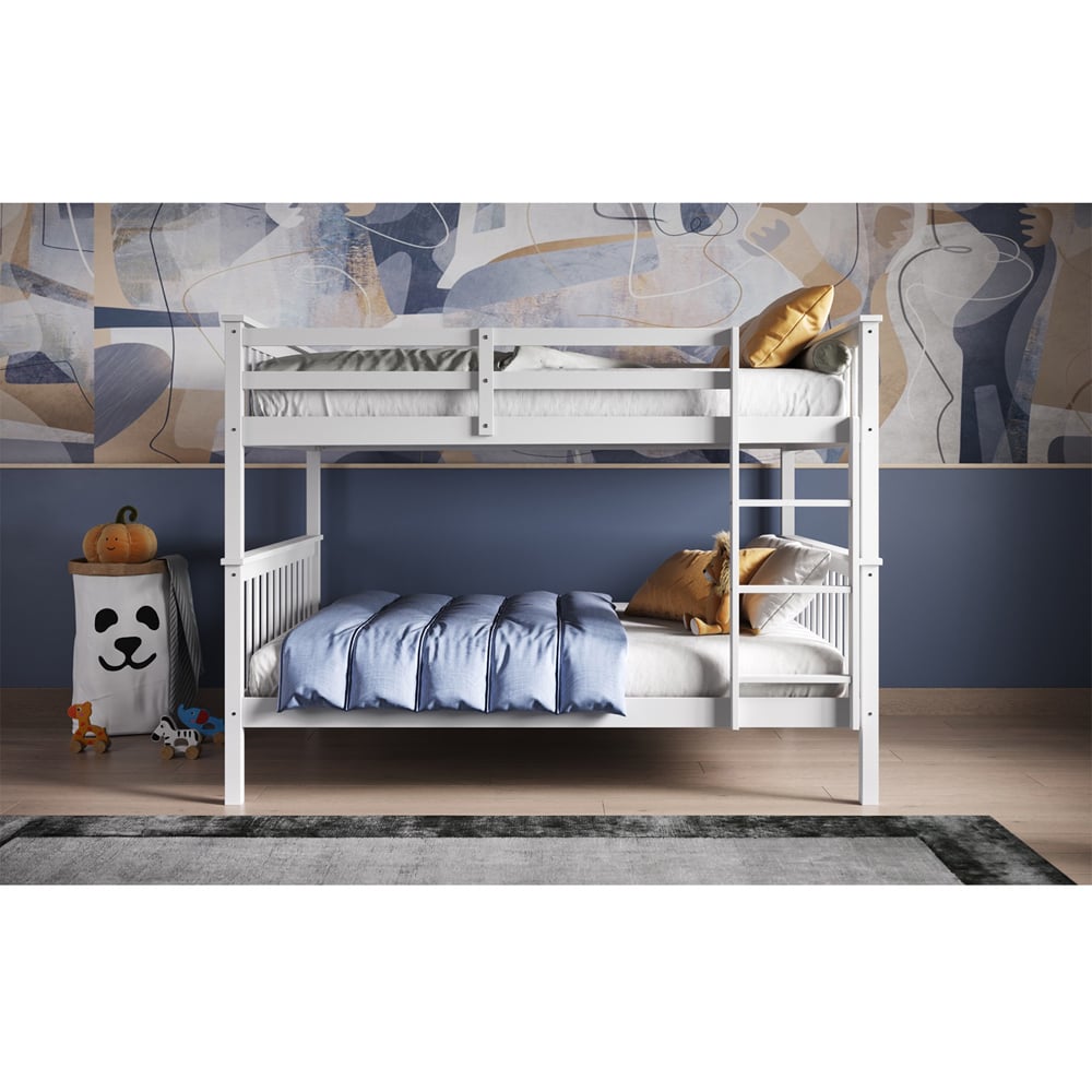 Flair Tetrad Small Double White Detachable Bunk Bed Image 3