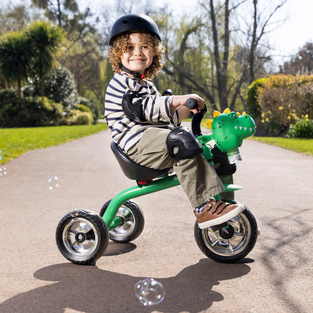 Xootz Kids Green Dinosaur Bubble Go Trike Image 7