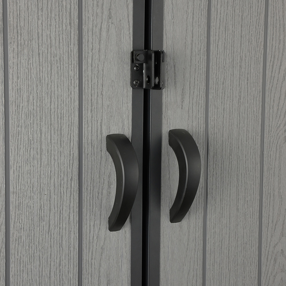 Living and Home 6 x 4ft Grey Apex Garden Tool Shed Image 3