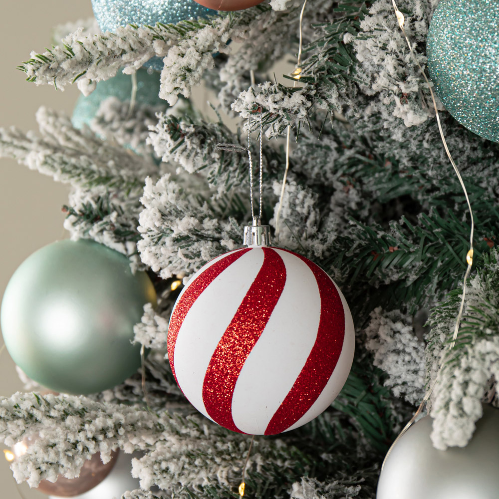 Samuel Alexander Red and White Shatterproof Bauble 40 Pack Image 5