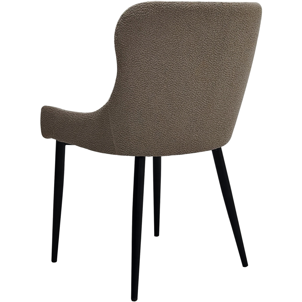 Bentley Designs Rubens Set of 2 Mocha Beige Boucle Dining Chair Image 3