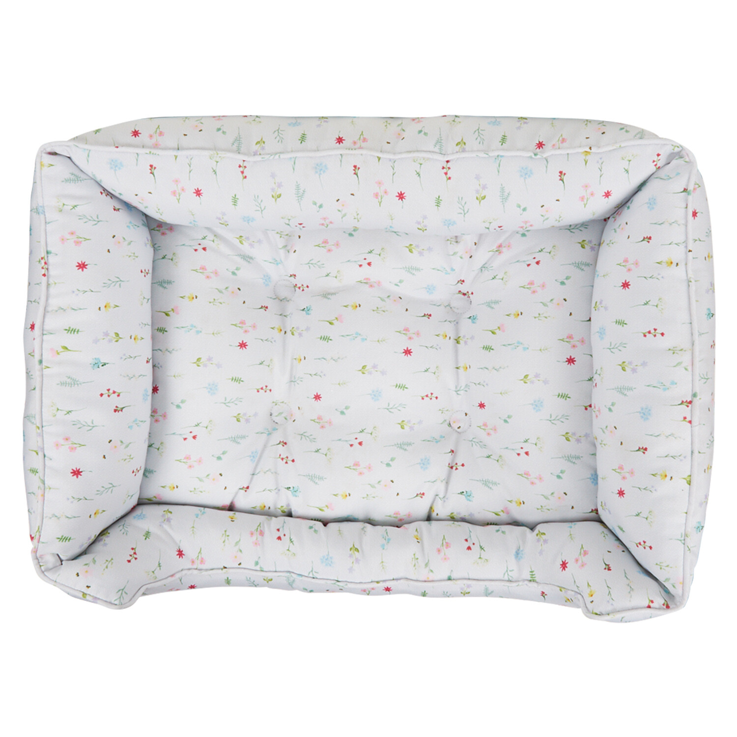 Floral Pet Bed - White Image 3