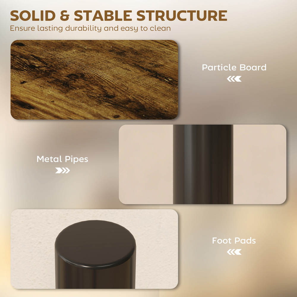 Portland 3 Shelf Rustic Brown Kitchen Countertop Organiser Image 6