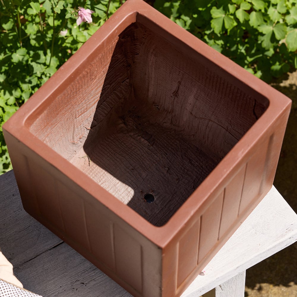 Dibor Merano Brown Square Planter 45cm Image 4
