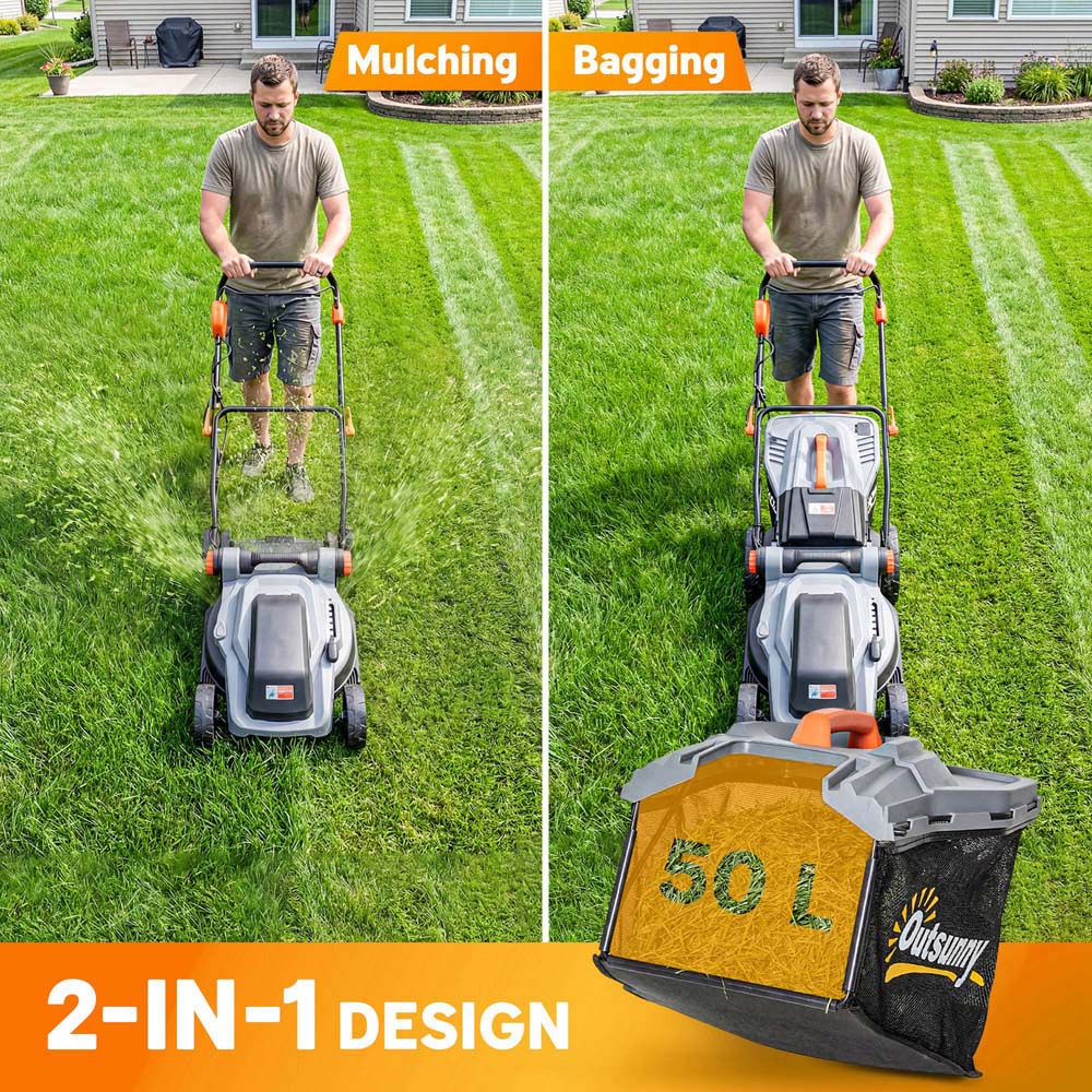 Outsunny 84H-719V70LG 1800W 40cm Electric Lawn Mower Image 4