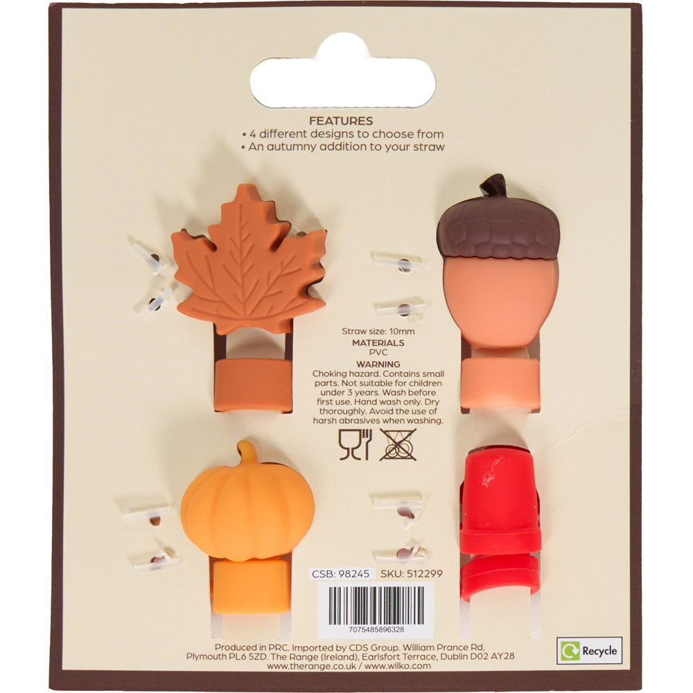 Pack of 4 Autumn or Halloween Straw Toppers Image 6