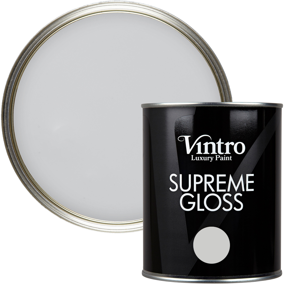 Vintro Paint Walls and Ceilings Bidston Grey Gloss Paint 1L Image 1