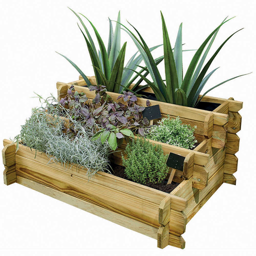 Cerland Angellic 3-Tier Wooden Step Raised Bed Image 3