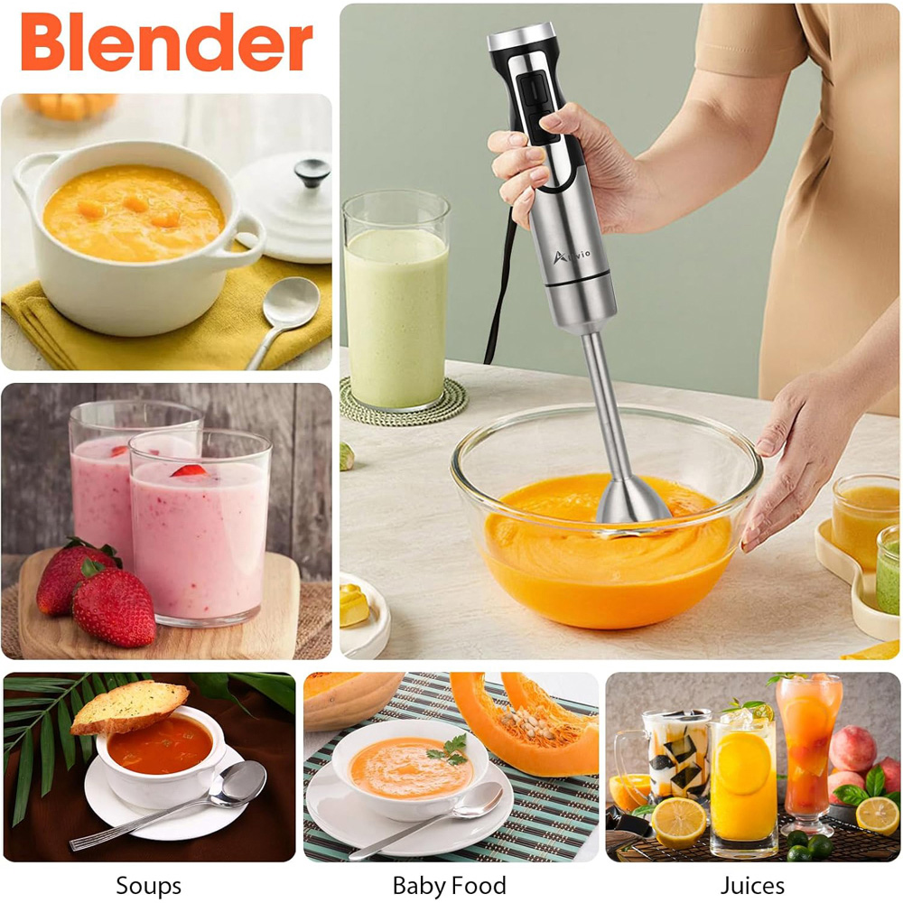 Alivio 3-in-1 Hand Blender with Variable Speed and Turbo Whisk 600W Image 5