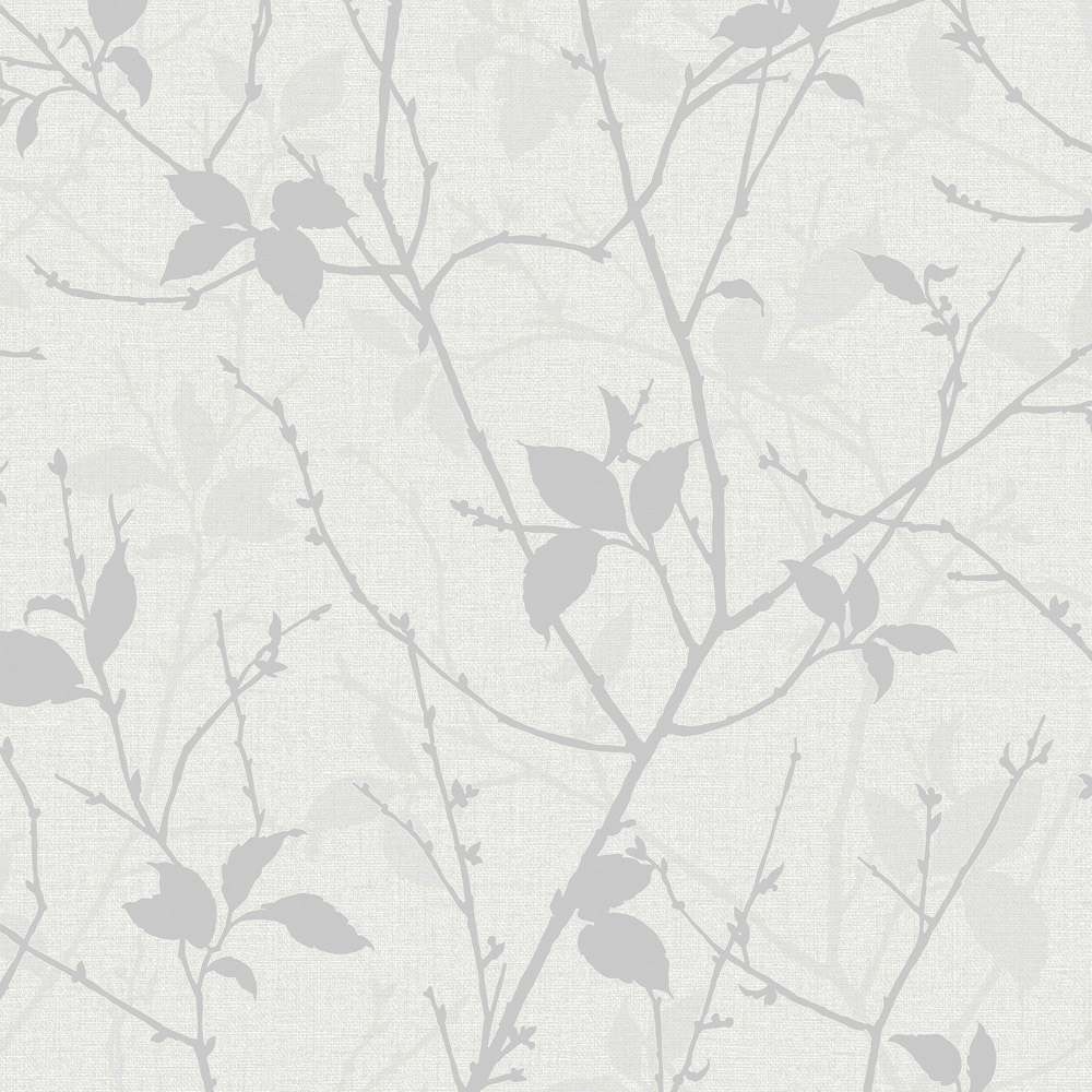 Boutique Belle White and Silver Wallpaper Image 1