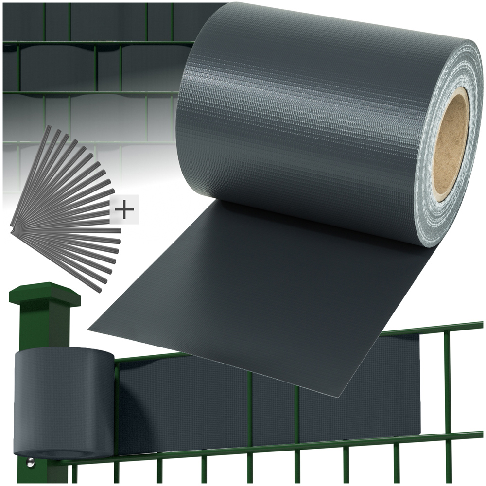 tectake Anthracite Privacy Film Double-Sided Print 7000cm Image 2